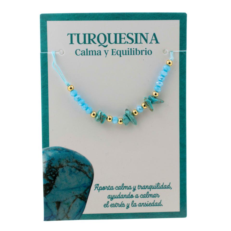 Pulsera Hilo Mineral Chip TURQUESINA MOD. 2 REF 3