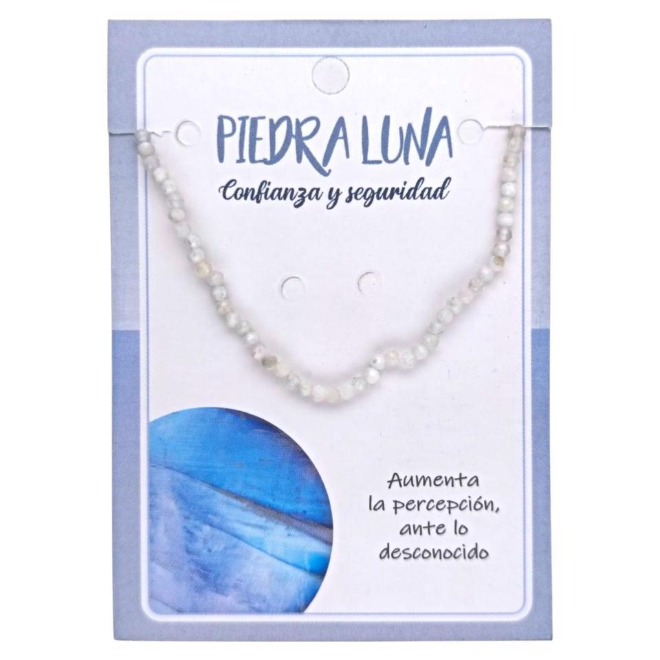Pulsera Mineral Facetado 2MM PIEDRA LUNA - 5