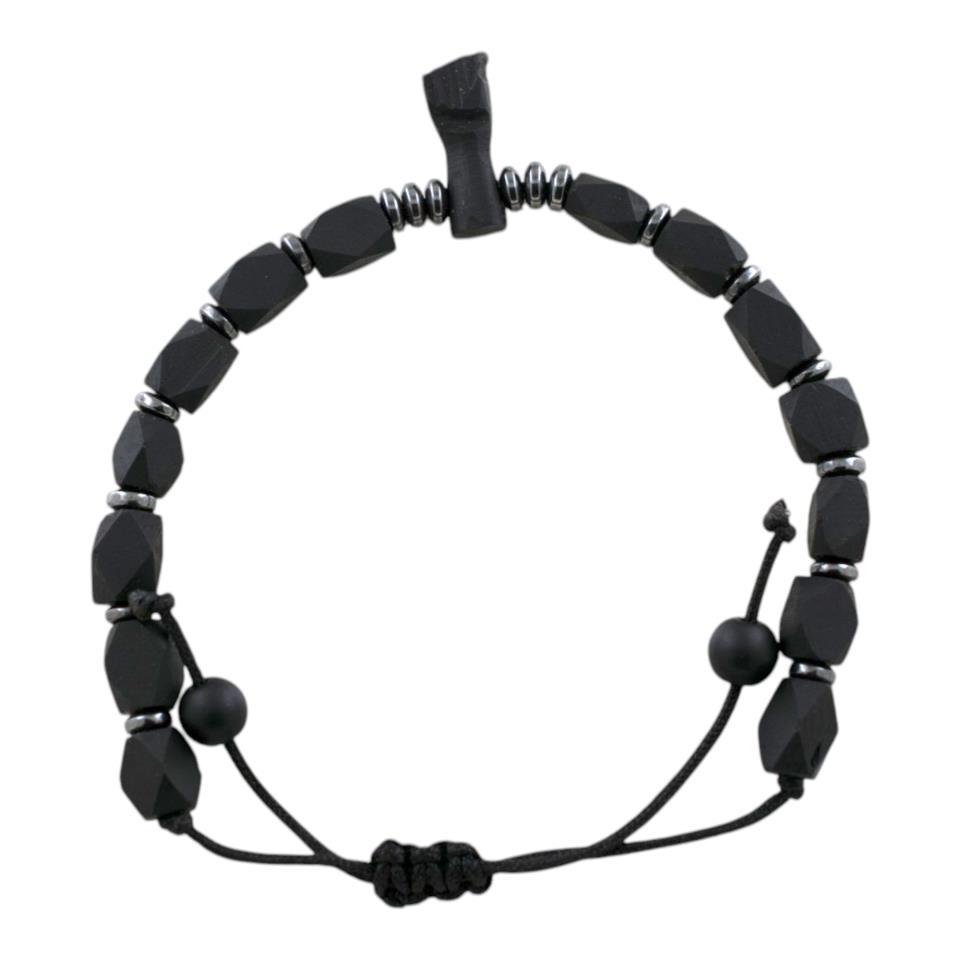 Pulsera ajustable de Azabache con puño REF. 7