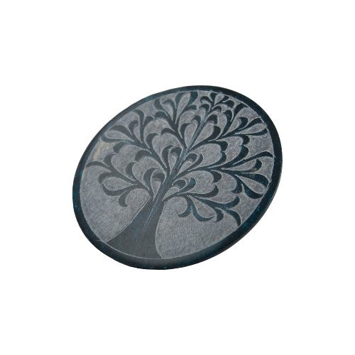 Quemador plato incienso en piedra ÁRBOL DE LA VIDA AZUL 4" 10CM DIÁMETRO - REF 240