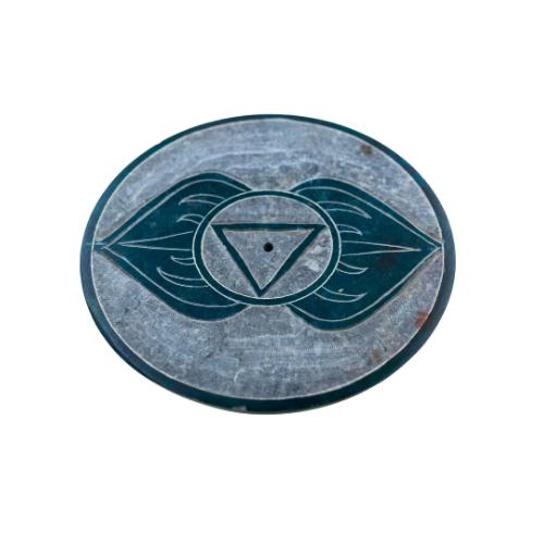 Quemador incienso piedra CHAKRA AJNA 4" – REF 240