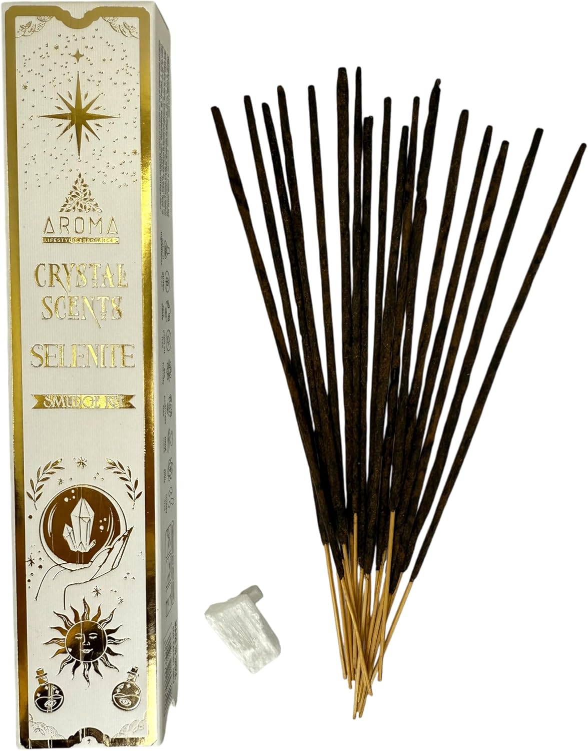 Incienso AROMA minerales SELENITA Pack 12 cajas