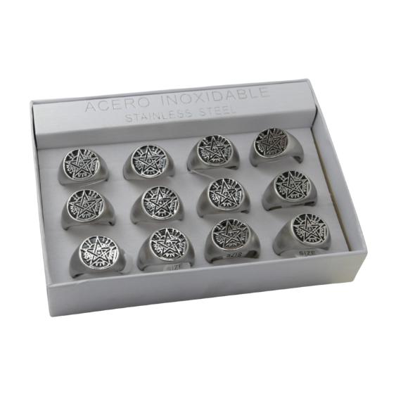 SET 12 ANILLOS DE ACERO – MOD. 16 TETRAGRAMATON