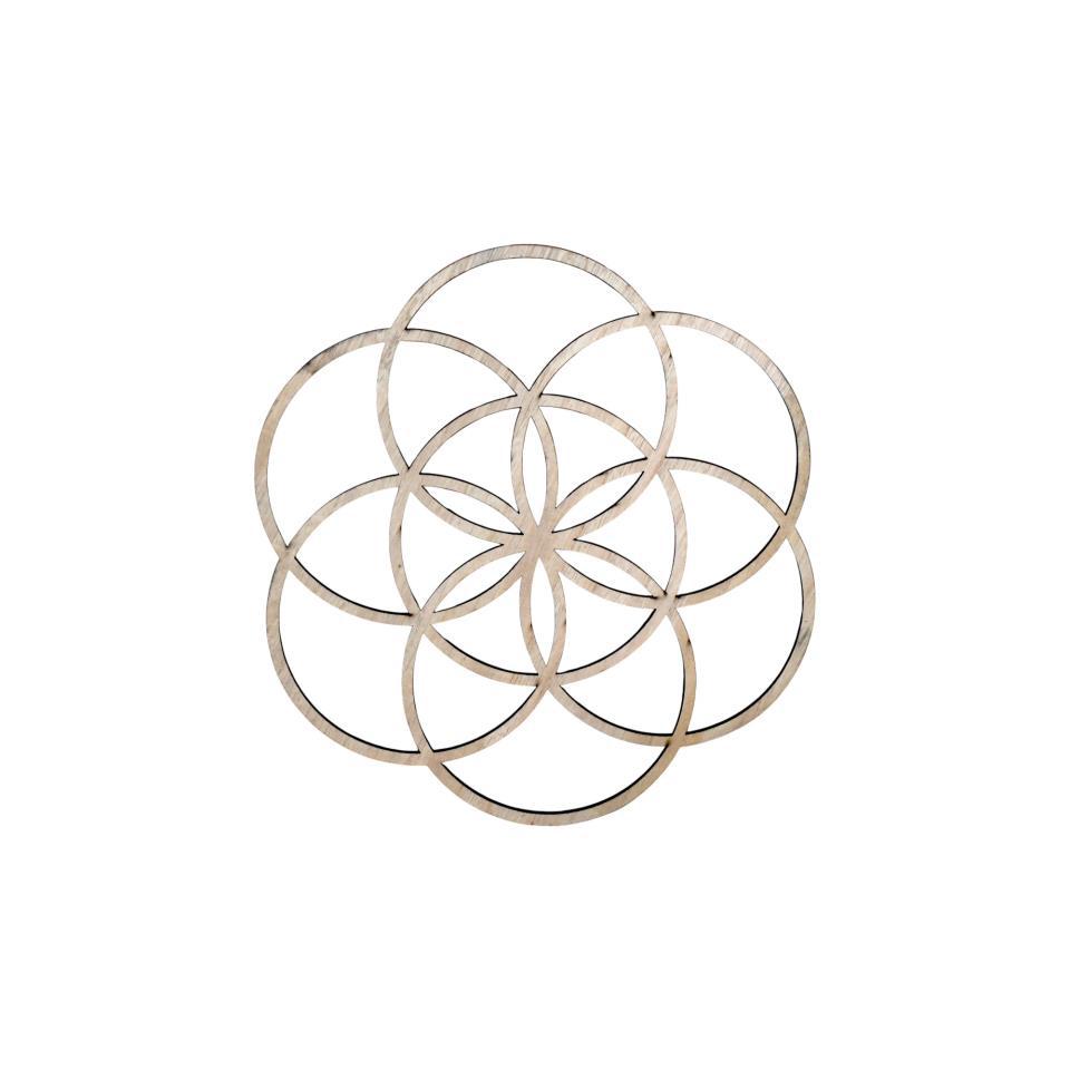 Semilla de la Vida madera corte láser 10 cm