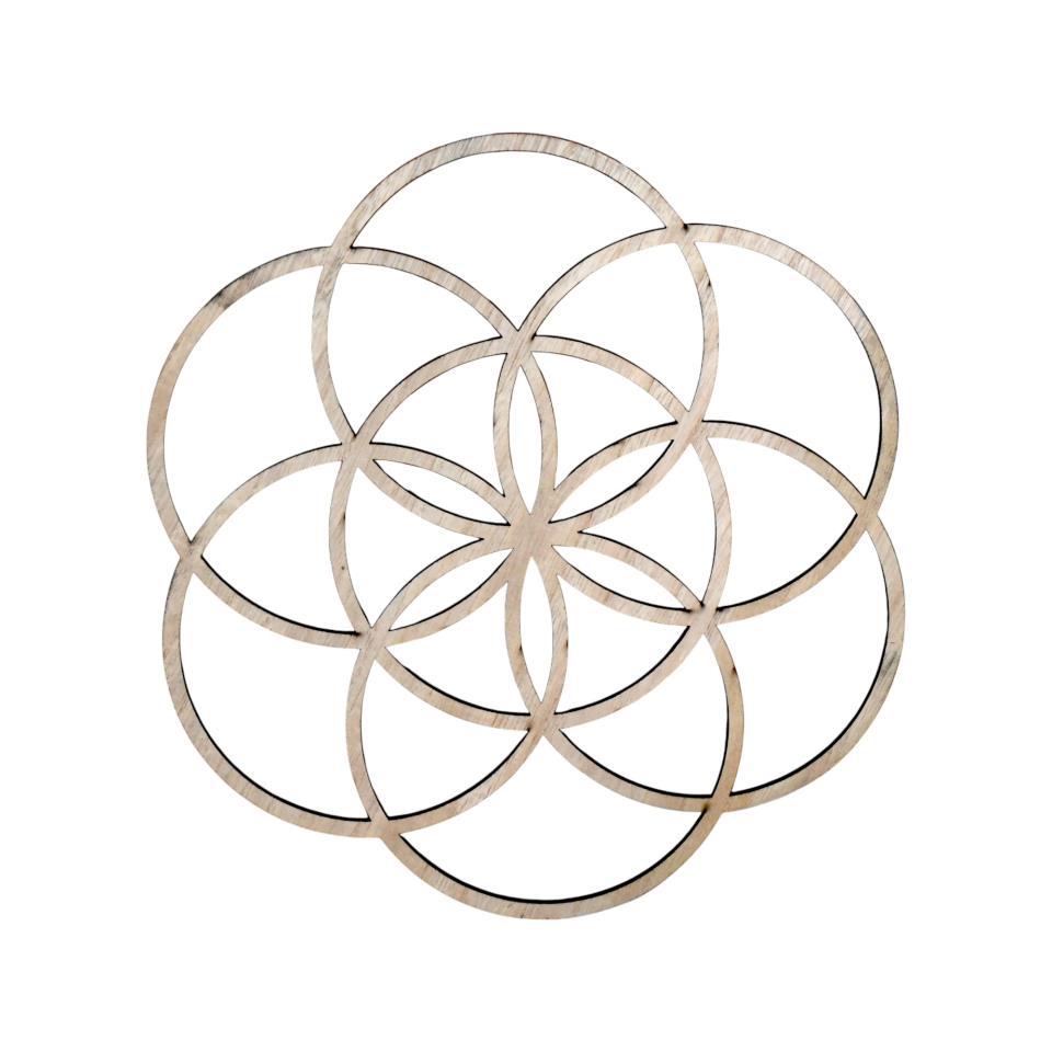 Semilla de la Vida madera corte láser 20 cm