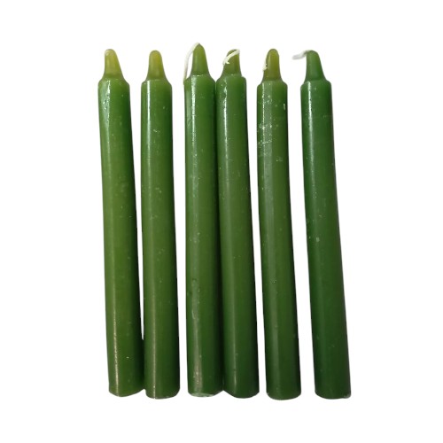 Vela Bujía 20 cm Set 6 colores - Verde