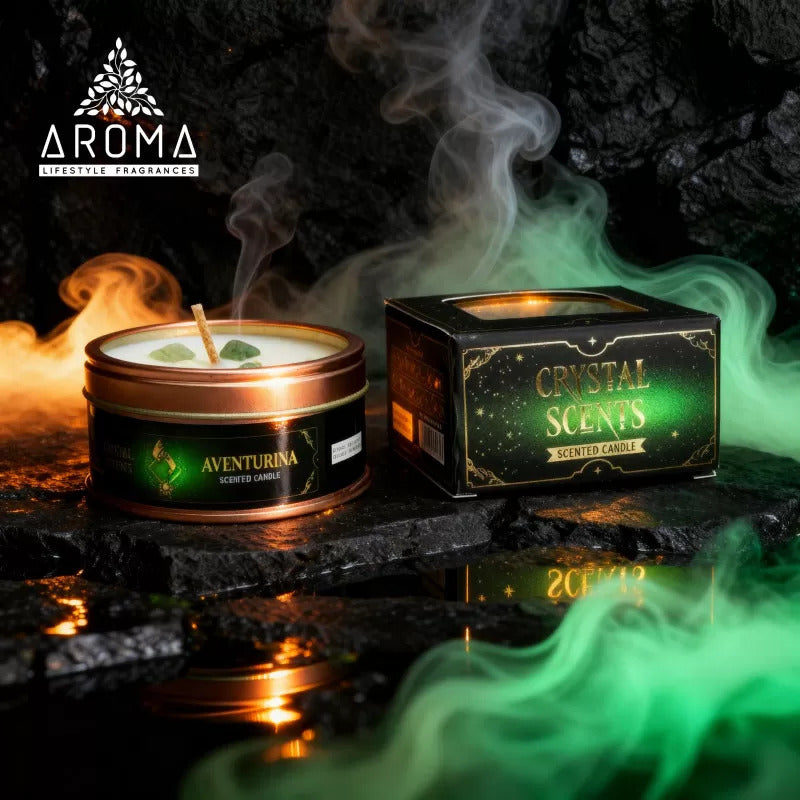 Vela Aromática Aventurina Crystal Scents