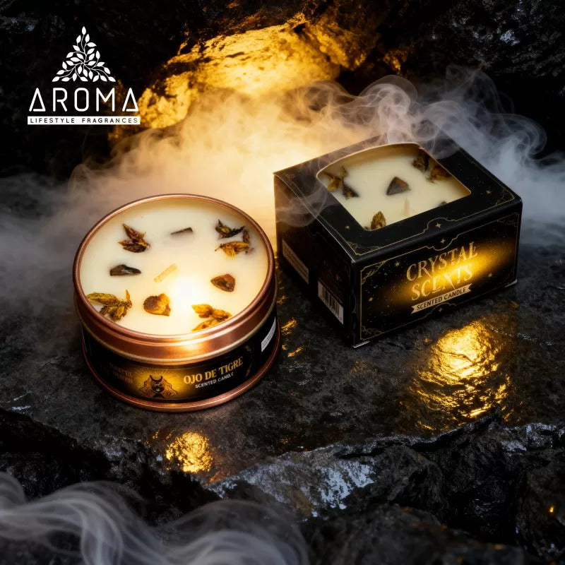 Vela Aromática Ojo de Tigre Crystal Scents