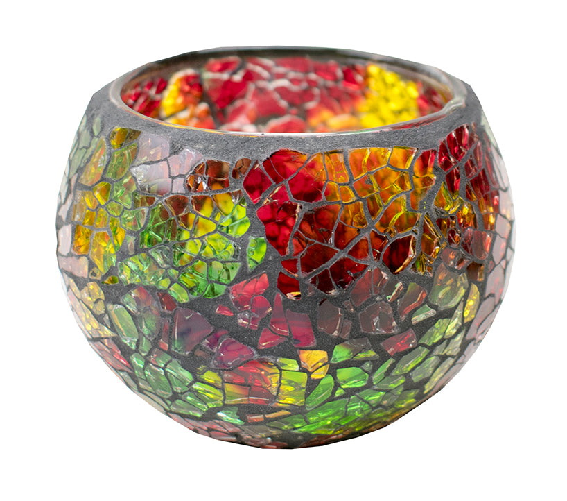 Portavelas Mosaico Cristal Multicolor