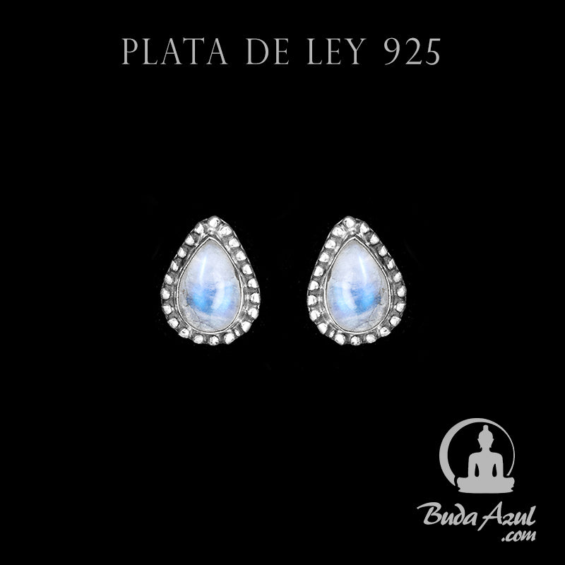 Pendientes Plata de Ley 925 Piedra Luna MOD.4 REF. 400