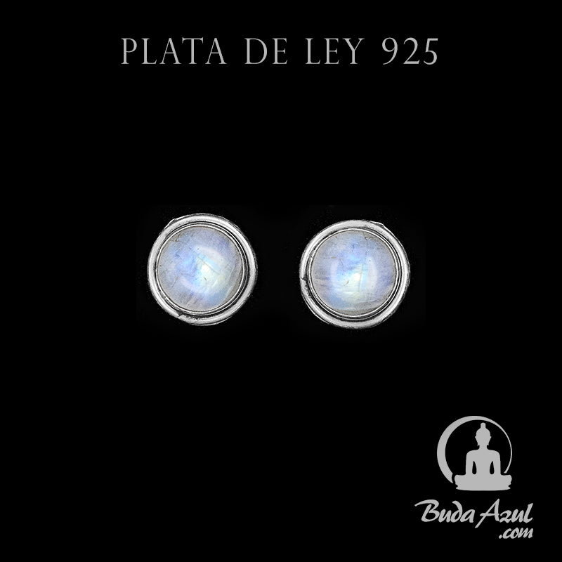 Pendientes Plata de Ley 925 Piedra Luna MOD.6 REF. 500