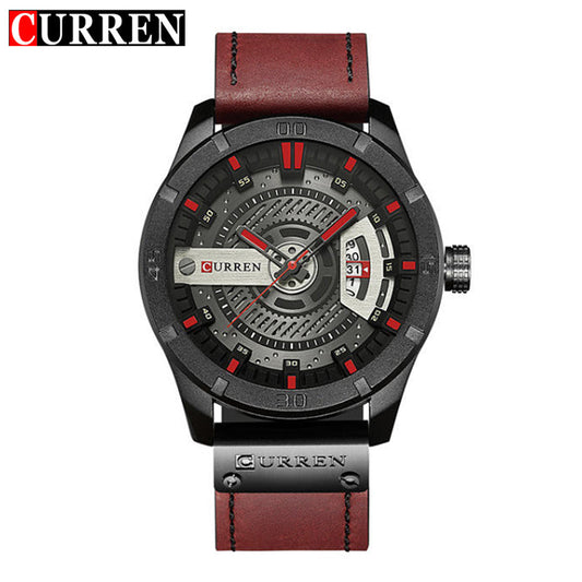 RELOJ CURREN HOMBRE M8301 ROJO NEGRO
