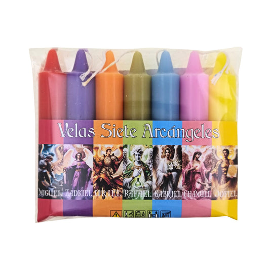 Set Velas 7 Arcángeles 11 cm – Protección, Guía y Armonía Espiritual