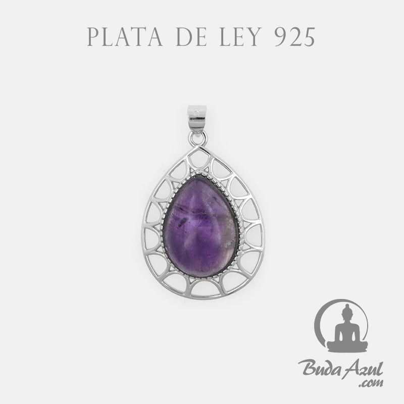 Colgante Plata de Ley 925 GOTA AMATISTA REF. 1490