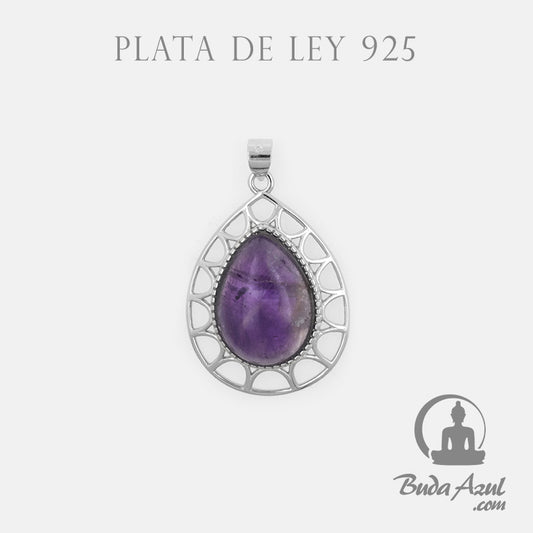 Colgante Plata de Ley 925 GOTA AMATISTA REF. 1490