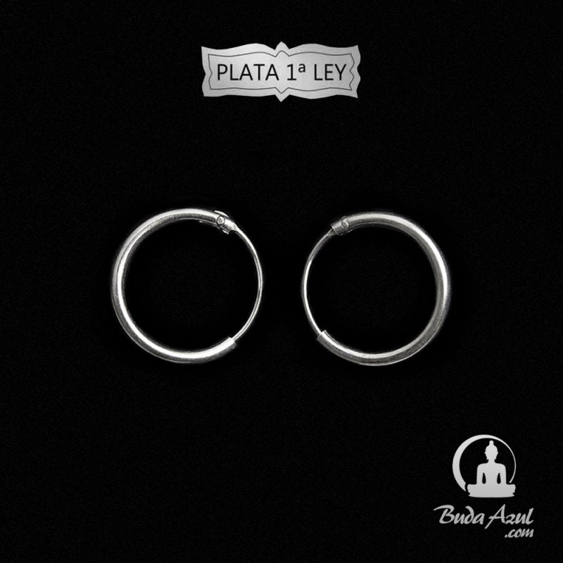 Pendientes Plata de Ley 925 aros argollas REF: 100