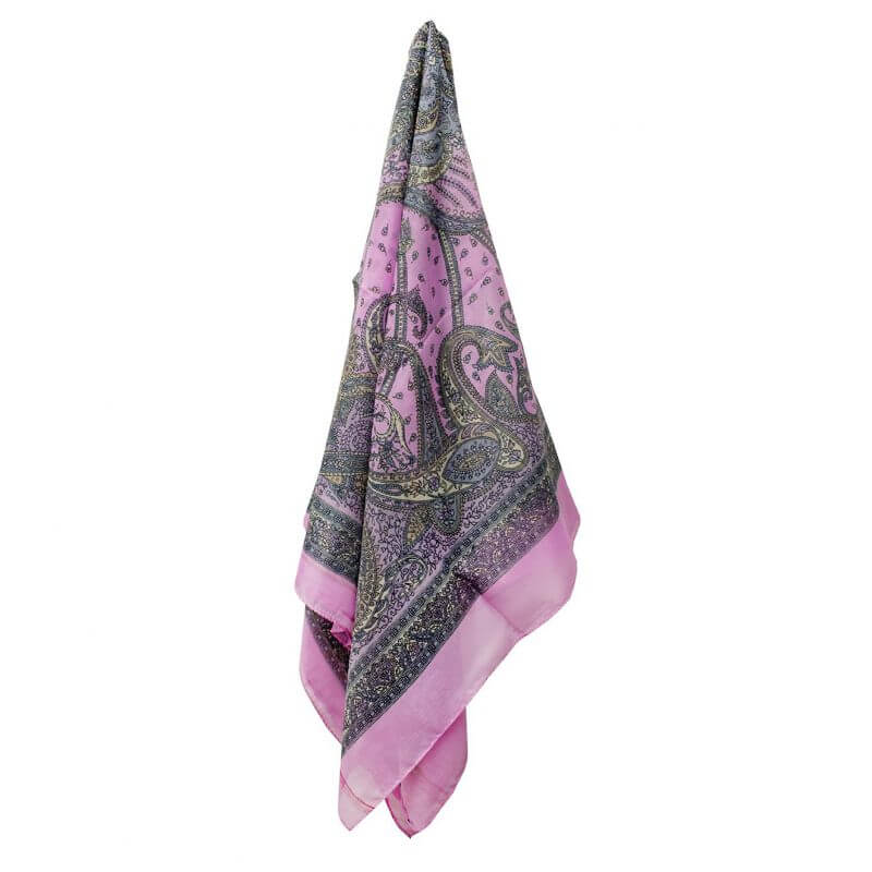 Pañuelo seda 1x1 rosa