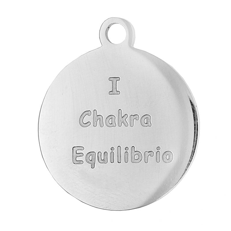 AMULETO CHARM DE ACERO CHAKRA EQUILIBRIO