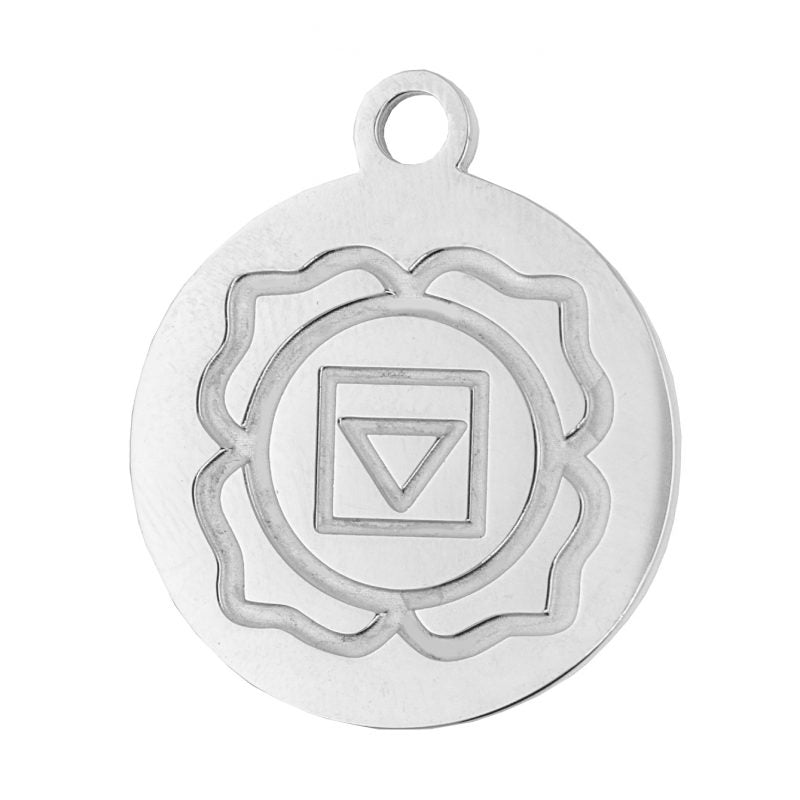 AMULETO CHARM DE ACERO CHAKRA EQUILIBRIO
