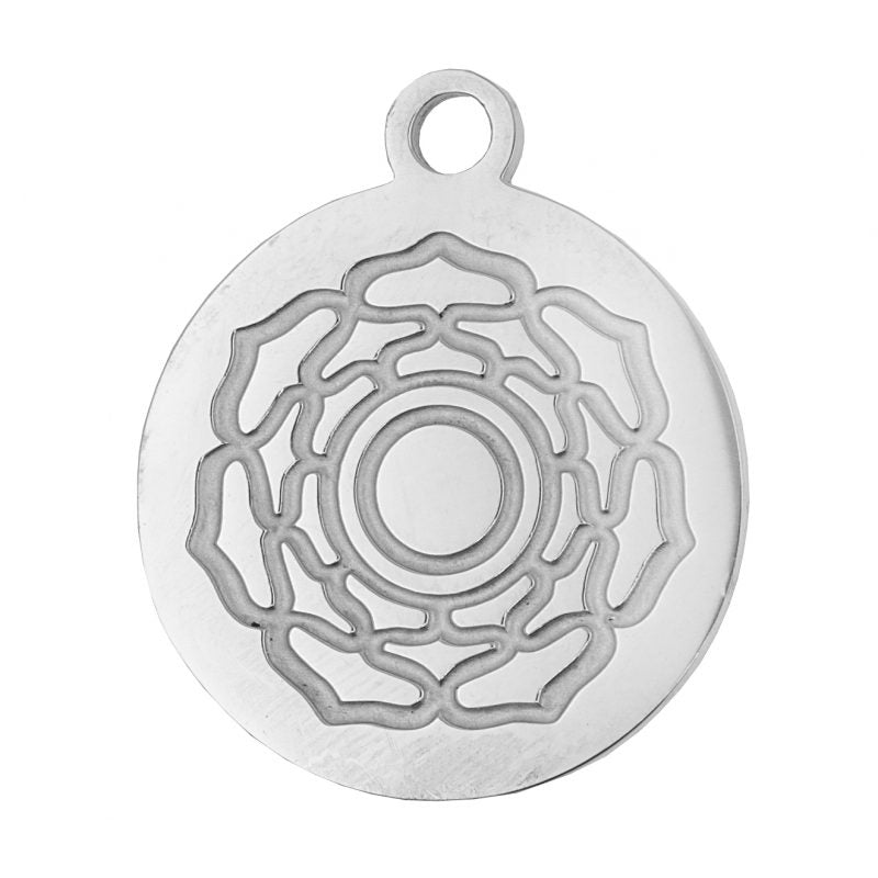 AMULETO CHARM DE ACERO CHAKRA ESPIRITUALIDAD