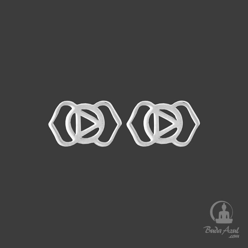 PENDIENTES COLGANTE ACERO CHAKRA TERCER OJO