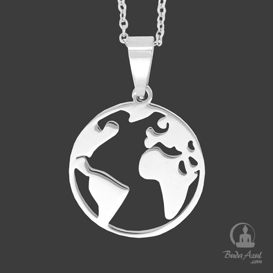 COLGANTE ACERO MUNDO PLANETA