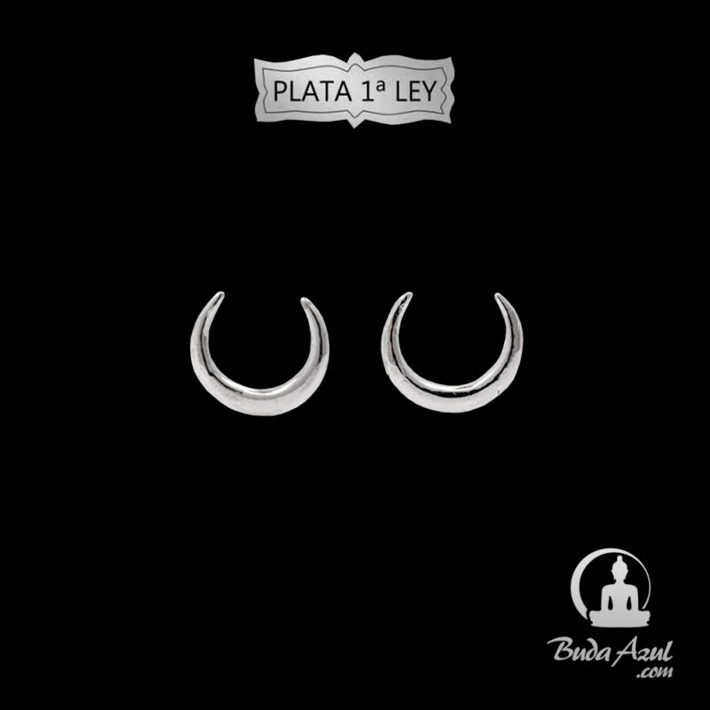 Pendientes Plata de Ley 925 MEDIA LUNA 2.00