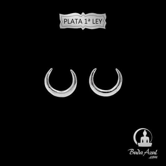 Pendientes Plata de Ley 925 MEDIA LUNA 2.00