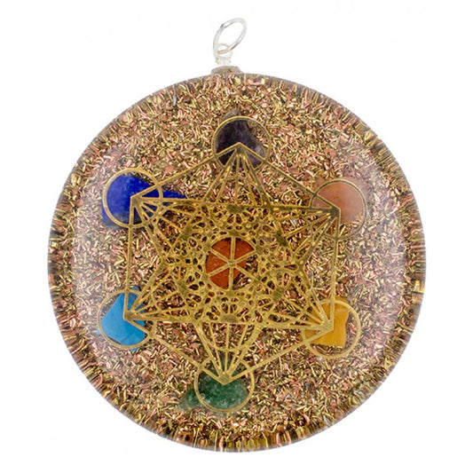 COLGANTE ORGONITA GEOMETRIA CHAKRAS 45 MM
