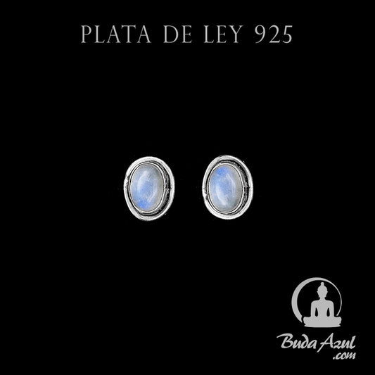 Pendientes Plata Ley 925 Piedra Luna MOD.4 REF300
