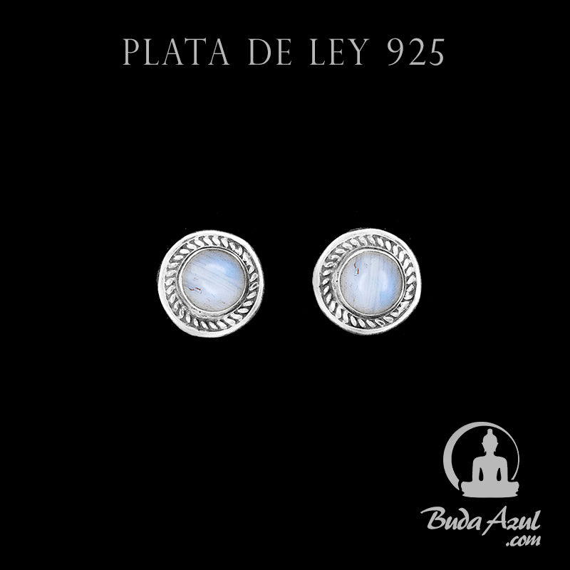 Pendientes Plata Ley 925 Piedra Luna MOD.6 REF300