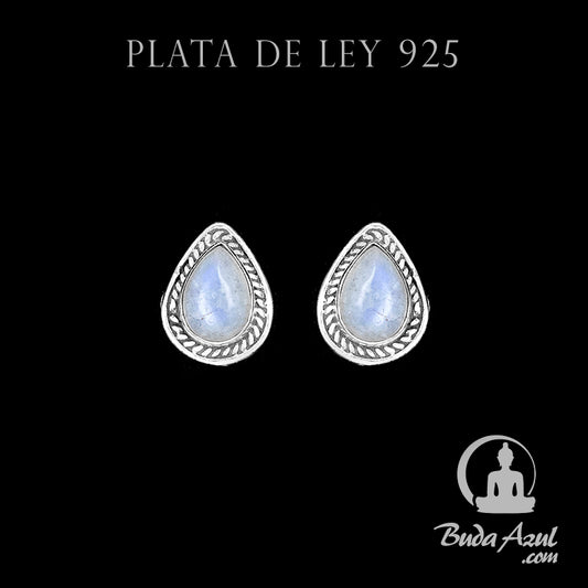 Pendientes Plata Ley 925 Piedra Luna MOD.1 REF400