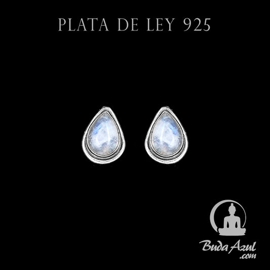 Pendientes Plata Ley 925 Piedra Luna MOD.2 REF400