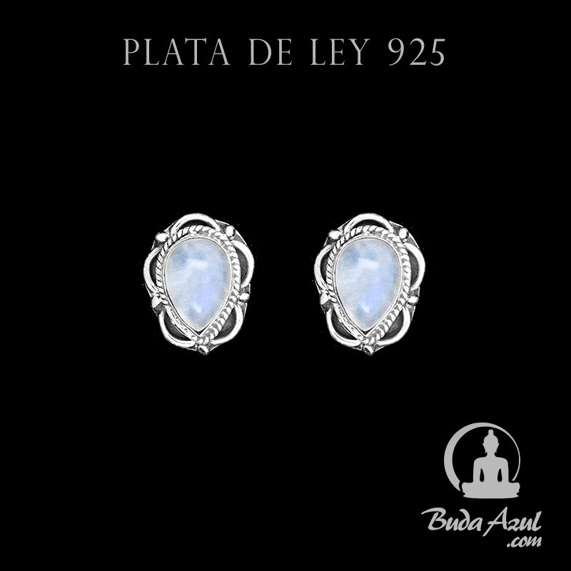 Pendientes Plata Ley 925 Piedra Luna MOD.3 REF400