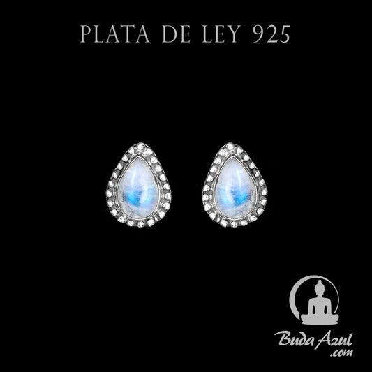 Pendientes Plata Ley 925 Piedra Luna MOD.4 REF400