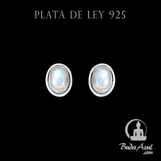 Pendientes Plata Ley 925 Piedra Luna MOD.6 REF400