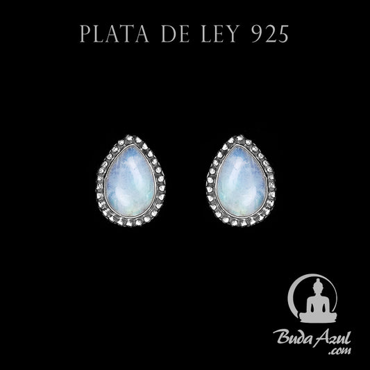Pendientes Plata Ley 925 Piedra Luna MOD.5 REF500