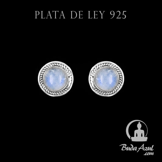 Pendientes Plata Ley 925 Piedra Luna MOD.7 REF500
