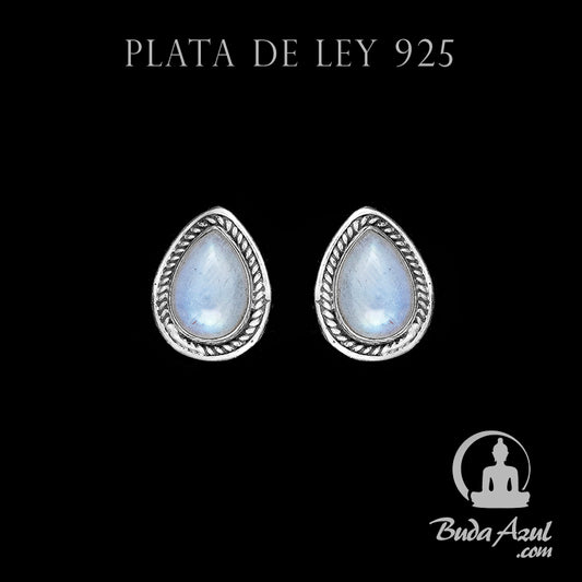 Pendientes Plata Ley 925 Piedra Luna MOD.8 REF500