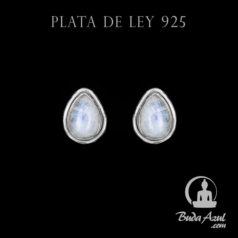 Pendientes Plata Ley 925 Piedra Luna MOD.9 REF500