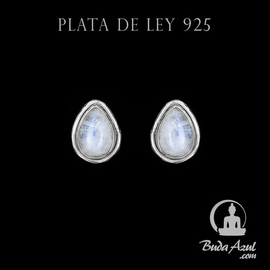 Pendientes Plata Ley 925 Piedra Luna MOD.9 REF500