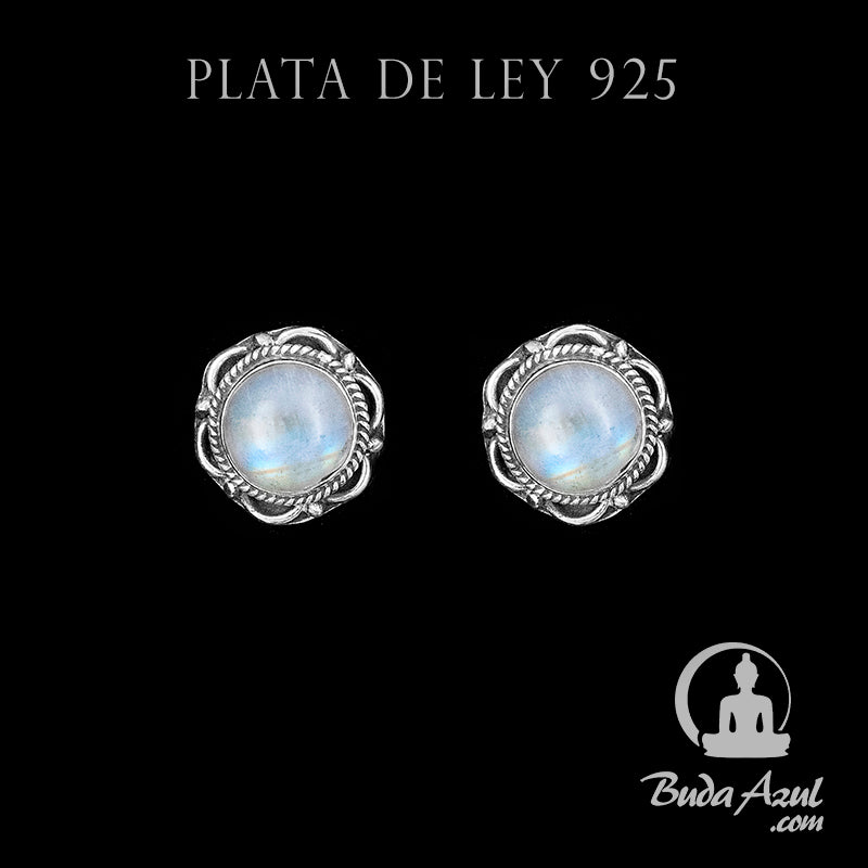 Pendientes Plata Ley 925 Piedra Luna MOD.10 REF500