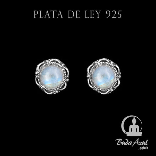 Pendientes Plata Ley 925 Piedra Luna MOD.10 REF500