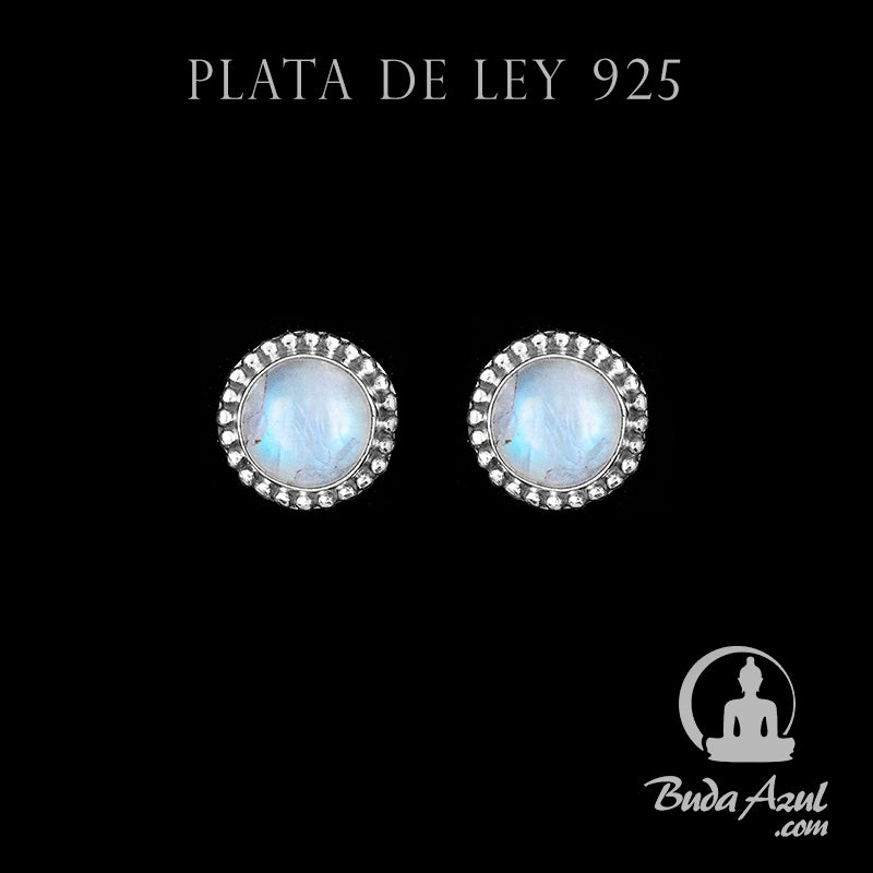 Pendientes Plata Ley 925 Piedra Luna MOD.12 REF500
