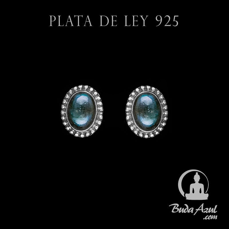 Pendientes Plata Ley 925 Labradorita MOD.1 REF500