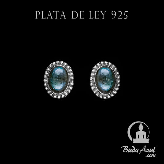 Pendientes Plata Ley 925 Labradorita MOD.1 REF500