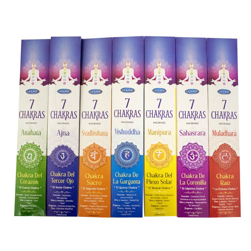 Incienso ULLAS STICKS 7 CHAKRAS