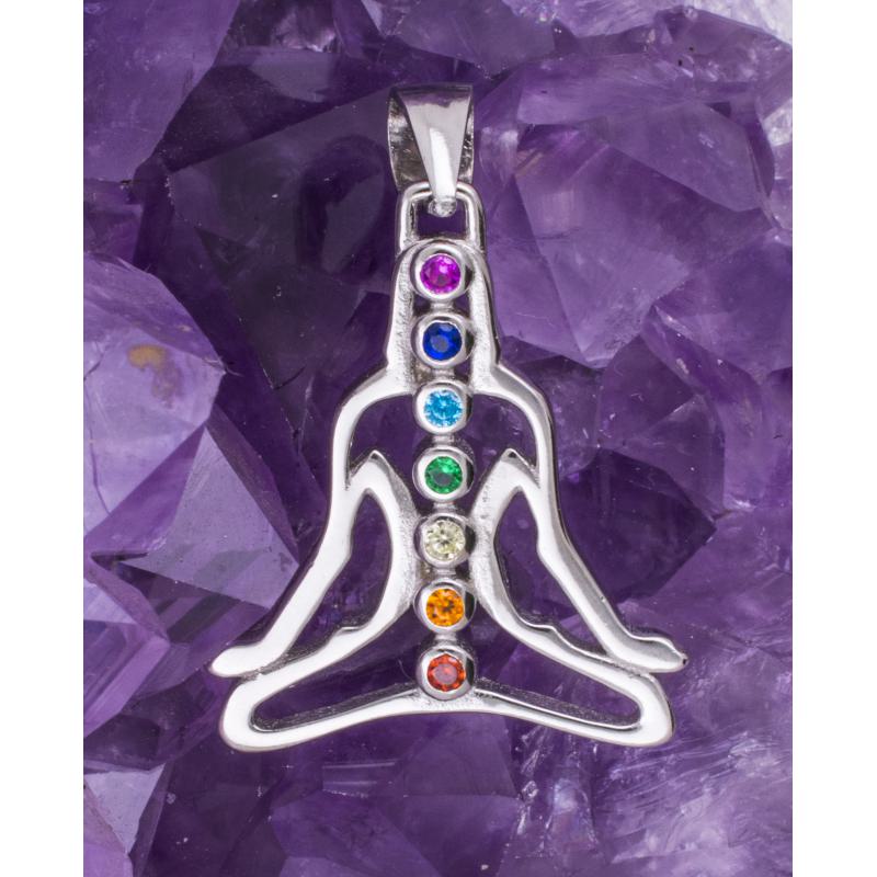 Colgante Plata YOGA CHAKRA COLORES REF. 590