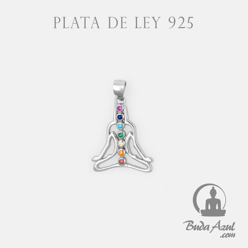 Colgante Plata YOGA CHAKRA COLORES REF. 590