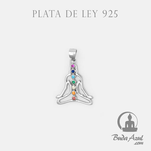 Colgante Plata YOGA CHAKRA COLORES REF. 590
